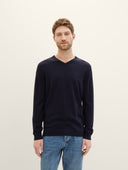Tom Tailor Ανδρικό Πλεκτό V-Neck Pullover 1038427-13160 Μπλε