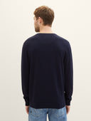 Tom Tailor Ανδρικό Πλεκτό V-Neck Pullover 1038427-13160 Μπλε