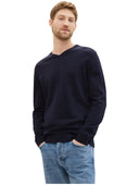 Tom Tailor Ανδρικό Πλεκτό V-Neck 1038427-13160 Μπλε