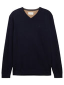 Tom Tailor Ανδρικό Πλεκτό V-Neck 1038427-13160 Μπλε