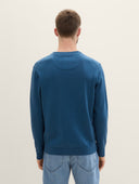 Tom Tailor Ανδρικό Πλεκτό V-Neck Pullover 1039806-36295 Πετρόλ