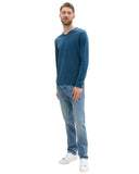 Tom Tailor Ανδρικό Πλεκτό V-Neck 1039806-36295 Μπλε