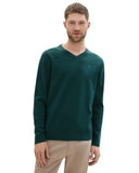 Tom Tailor Ανδρικό Πλεκτό V-Neck Pullover 1039806-36296 Πράσινο
