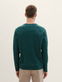 Tom Tailor Ανδρικό Πλεκτό V-Neck Pullover 1039806-36296 Πράσινο