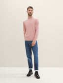 Tom Tailor Ανδρικό Πουλόβερ Basic Knitted Sweater 1039810-36306 Ροζ