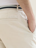 Ανδρική Βερμούδα Tom Tailor Slim Chino with belt 1040224-34679 Μπεζ