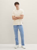 Tom Tailor Ανδρική Μπλούζα Henley T-Shirt With Texture 1040876-27609 Μπεζ