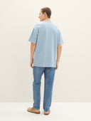 Tom Tailor Ανδρική Μπλούζα T-Shirt With Texture 1040952-15159 Σιέλ