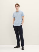 Tom Tailor Ανδρική ΜπλούζαTextured Polo Shirt 1040954-15159 Σιέλ