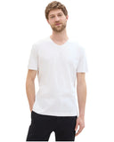 Tom Tailor Ανδρικό T-Shirt V-Neck 1041822-20000 Λευκό
