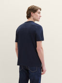 Tom Tailor Ανδρική Μπλούζα T-Shirt With A Logo Print 1041855-10668 Μπλε