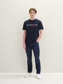Tom Tailor Ανδρική Μπλούζα T-Shirt With A Logo Print 1041855-10668 Μπλε