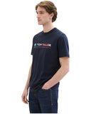 Tom Tailor Ανδρικό T-Shirt με Λογότυπο 1041855-10668 Μπλε