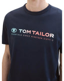 Tom Tailor Ανδρικό T-Shirt με Λογότυπο 1041855-10668 Μπλε