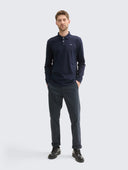 Ανδρική Μπλούζα Polo Μακρυμάνικη Tom Tailor 1043278-10668 Μπλε