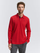 Ανδρική Μπλούζα Polo Μακρυμάνικη Tom Tailor 1043278-12830 Κόκκινο