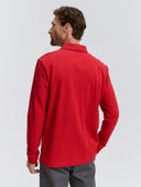 Ανδρική Μπλούζα Polo Μακρυμάνικη Tom Tailor 1043278-12830 Κόκκινο