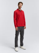Ανδρική Μπλούζα Polo Μακρυμάνικη Tom Tailor 1043278-12830 Κόκκινο