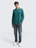 Ανδρική Μπλούζα Polo Μακρυμάνικη Tom Tailor 1043278-14171 Πράσινο