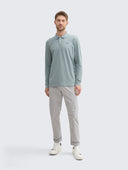 Ανδρική Μπλούζα Polo Μακρυμάνικη Tom Tailor 1043278-27475 Μέντα