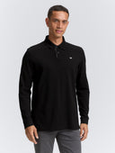 Ανδρική Μπλούζα Polo Μακρυμάνικη Tom Tailor 1043278-29999 Μαύρο