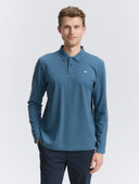 Ανδρική Μπλούζα Polo Μακρυμάνικη Tom Tailor 1043278-38224 Πετρόλ