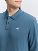 Ανδρική Μπλούζα Polo Μακρυμάνικη Tom Tailor 1043278-38224 Πετρόλ