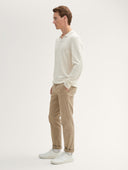 Tom Tailor Ανδρικό Παντελόνι Travis Slim Chinos With a Belt 1043719-32240 Μπεζ