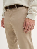Tom Tailor Ανδρικό Παντελόνι Travis Slim Chinos With a Belt 1043719-32240 Μπεζ