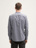 Tom Tailor Ανδρικό Oxford Πουκάμισο Μάο 1045076-28941 Γκρι