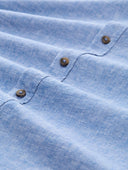 Tom Tailor Ανδρικό Κοντομάνικο Πουκάμισο Cotton Linen Shirt 1045098-37199 Σιέλ