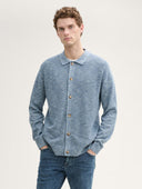 Tom Tailor Ανδρική Ζακέτα Cardigan With Kent Collar 1045655-37665 Μπλε