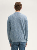 Tom Tailor Ανδρική Ζακέτα Cardigan With Kent Collar 1045655-37665 Μπλε