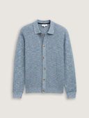 Tom Tailor Ανδρική Ζακέτα Cardigan With Kent Collar 1045655-37665 Μπλε