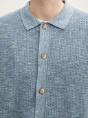 Tom Tailor Ανδρική Ζακέτα Cardigan With Kent Collar 1045655-37665 Μπλε