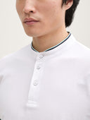 Tom Tailor Ανδρική Μπλούζα Piqué Polo Shirt With Stand-Up Collar 1045705-20000 Λευκό