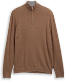 Tom Tailor Ανδρικό Πλεκτό Βαμβακερό Με Κασμίρι Half Zip 1048018-38678 Καφέ