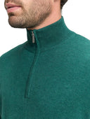 Tom Tailor Ανδρικό Πλεκτό Βαμβακερό Με Κασμίρι Half Zip 1048018-38681 Πράσινο