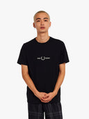 Fred Perry Ανδρική Μπλούζα Embroidered T-Shirt M4580-102 Μαύρο