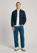 Pepe Jeans Ανδρική Ζακέτα Φούτερ Με Όρθιο Γιακά Duke Bomber  PM582836-594 Μπλε