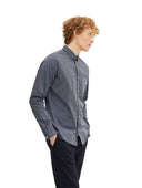 Ανδρικό Πουκάμισο Tom Tailor Fitted Smart Shirt 1032344-24464 Μπλε