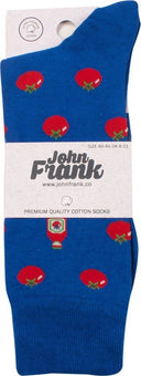 John Frank Ανδρικές Κάλτσες Tomatoes JFLSCOOL30 ONE SIZE 40-45 Blue