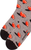 John Frank Ανδρικές Κάλτσες American Football JFLSFUN74 ONE SIZE 40-45 Γκρι
