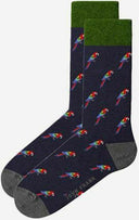 John Frank Ανδρικές Κάλτσες Parrots JFLSCOOL46 ONE SIZE 40-45 Μπλε