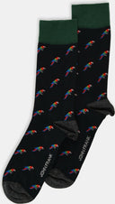 John Frank Ανδρικές Κάλτσες Parrots JFLSCOOL46 ONE SIZE 40-45 Μπλε