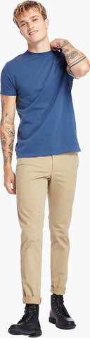 Timberland Ανδρική Μπλούζα SS Dunstan River Jersey Crew Tee Slim TB0A2BPR-288 Μπλε