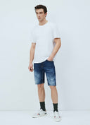 Pepe Jeans Ανδρική Βερμούδα Denim Stanley PM800854-000 Dark Blue