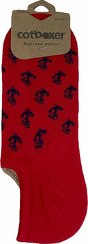 Cotboxer Sneaker Socks - Ανδρικό Σοσόνι Red Anchors Κόκκινο (CSS-9009-5-Red) One Size 40-46