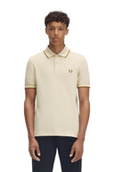 Fred Perry Ανδρική Μπλούζα Twin Tipped Polo M3600-Y56 Μπεζ