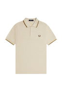 Fred Perry Ανδρική Μπλούζα Twin Tipped Polo M3600-Y56 Μπεζ